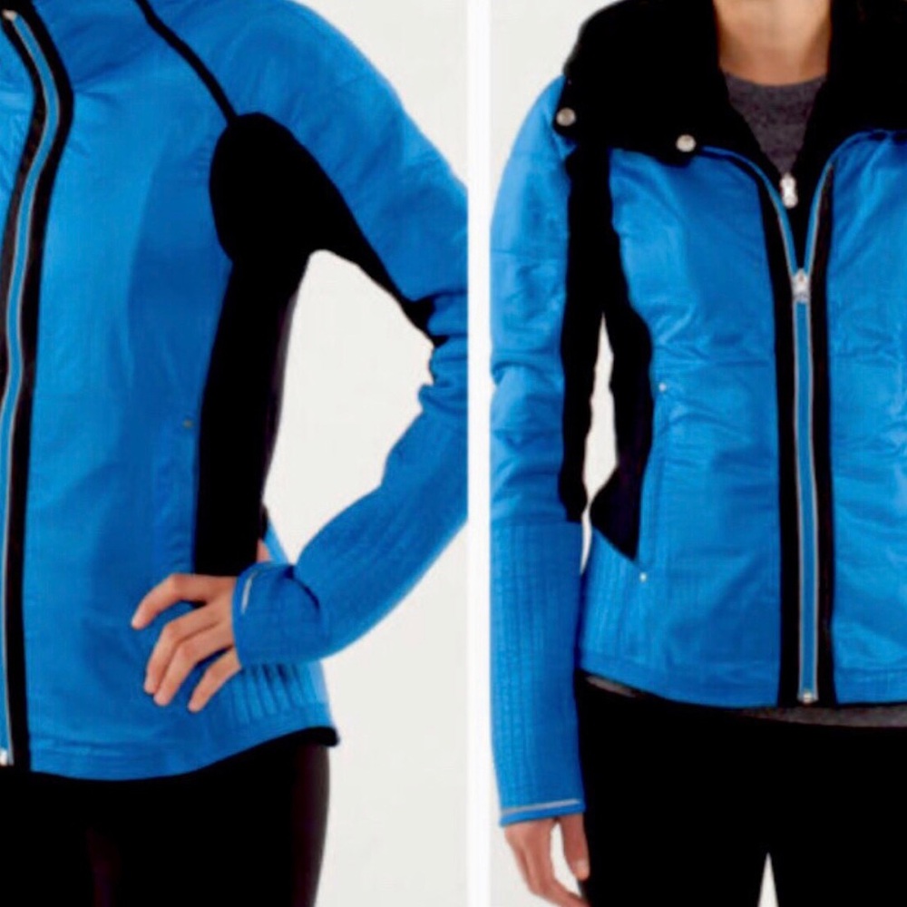 Lululemon Women's Blue and Black Jacket Size 6